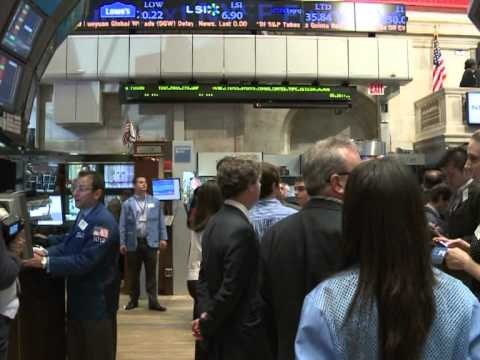 Tense trading at NY Stock Exchange