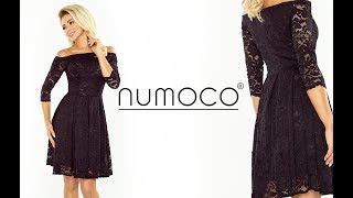 Koronkowa rozkloszowana czarna sukienka - od numoco :)