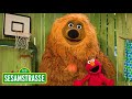 Elmo Und Samson Spielen Basketball Sesamstraße