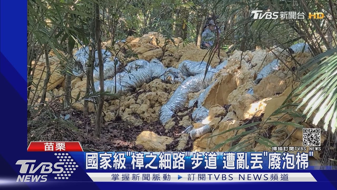 國家級「樟之細路」步道　遭亂丟「廢泡棉」