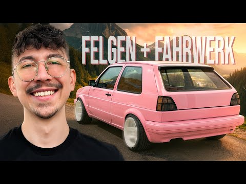ENDLICH! Fahrwerk + Felgen am Golf 2!