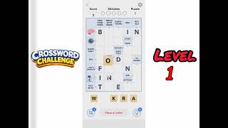 Crossword Challenge Level 1 Walkthrough