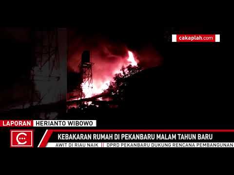 Malam Tahun Baru, Empat Rumah di Kampung Dalam Pekanbaru Terbakar Hebat