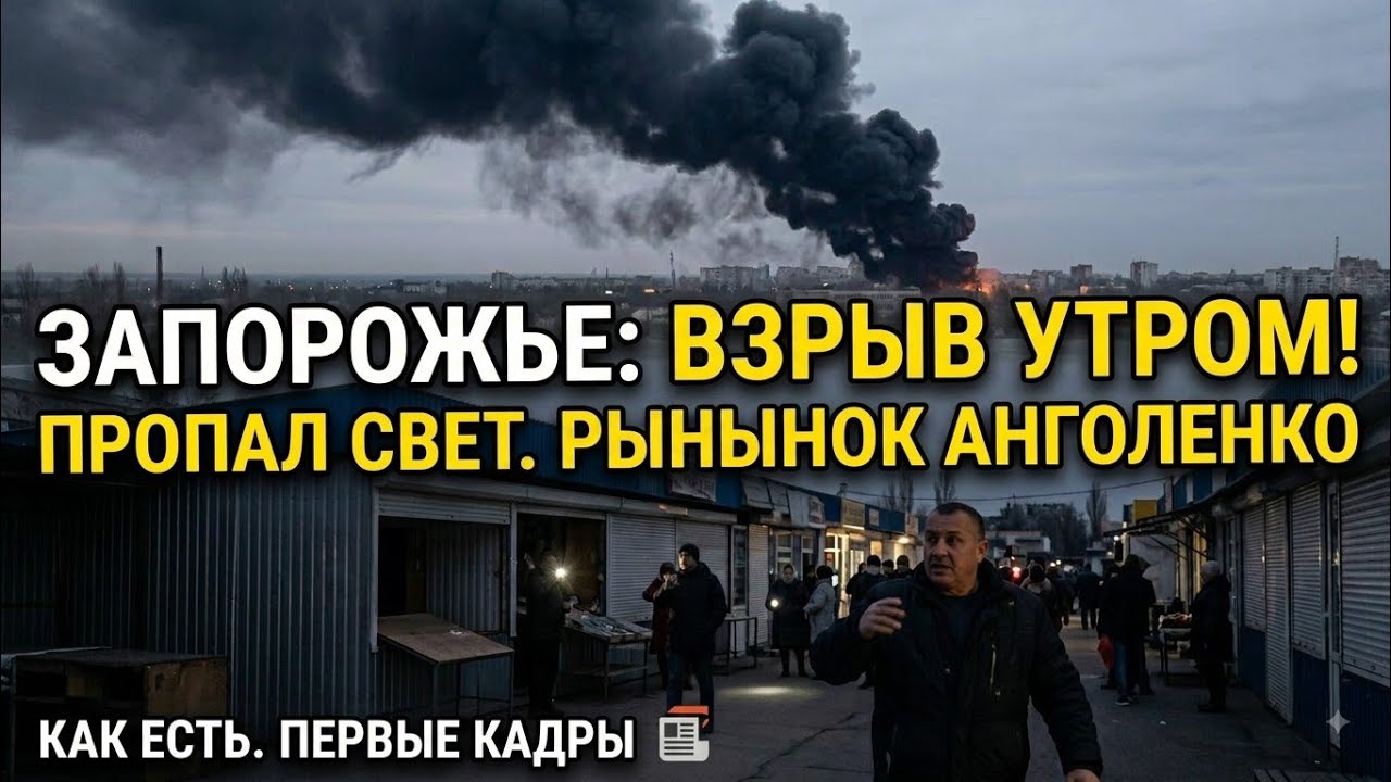 Запорожье ВЗРЫВЫ УТРОМ!!! РЕАЛЬНАЯ ОБСТАНОВКА В ГОРОДЕ РЫНОК АНГОЛЕНКО 14.08.2026