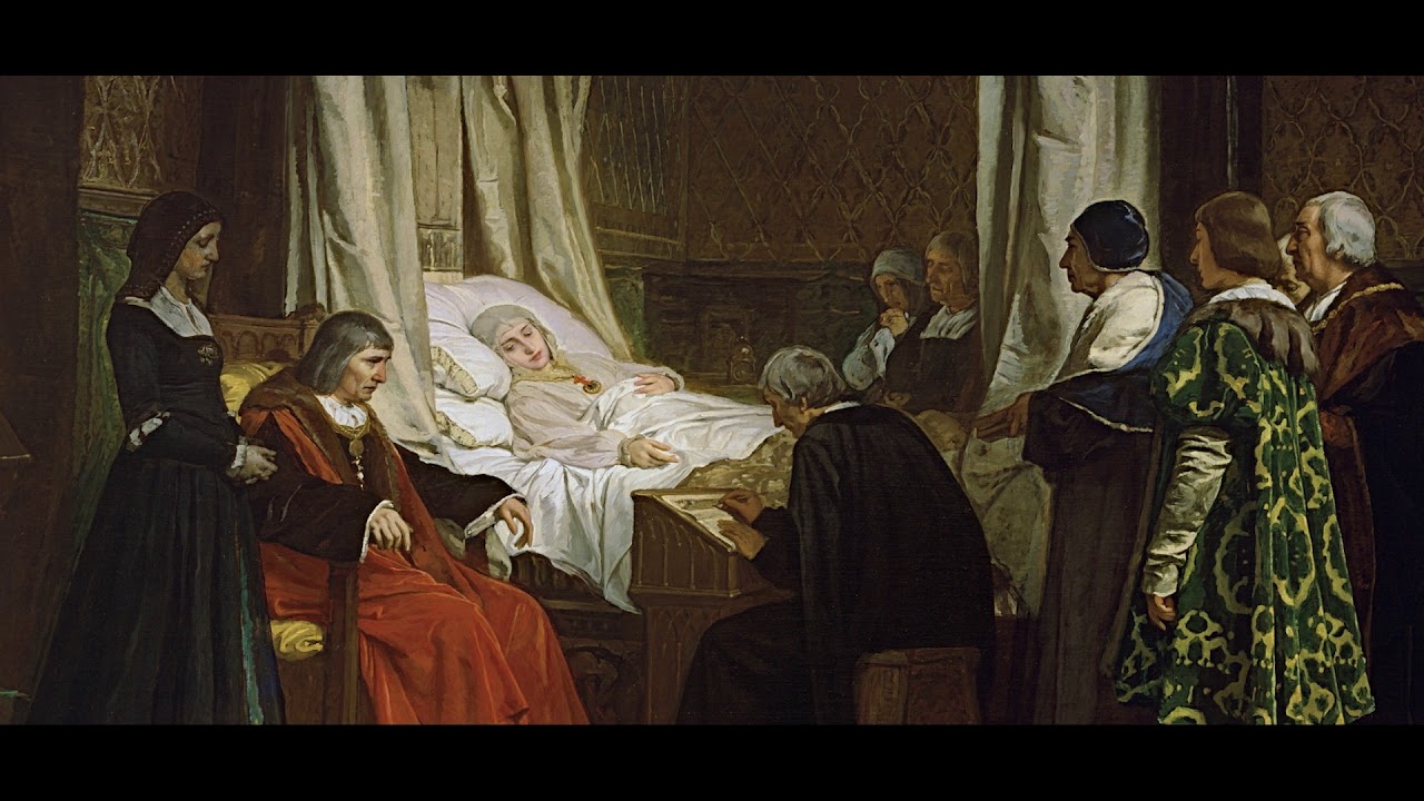 Doña Isabel la Católica dictando su testamento - Eduardo Rosales