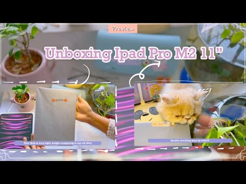 M2 iPad Pro 11''  Unboxing (4th Gen)  ????Space Gray 256GB -aesthetic  iPad 2024