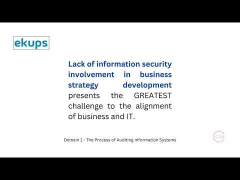 CISA Domain 1: The Process of Auditing Information Systems (www.ekups.com)