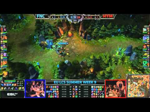Fnatic (FNC) vs Meet Your Makers (MYM) || Super week EU LCS Summer 2013 W9D3 || Full Game HD