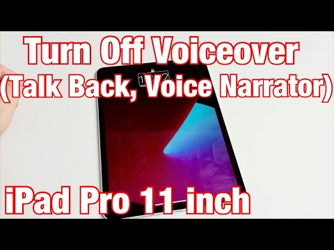 iPad Pro 11in: How to Turn Off Voiceover (Talk Back, Voice Narrator, etc)