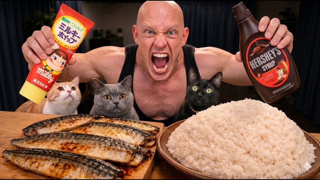 【閲覧注意】サバにチョコ？試合後の悪役レスラーが喰らう地獄の7,000kcal飯が正気の沙汰じゃない【白米5合】