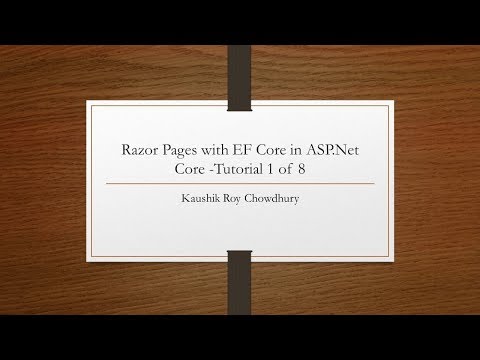 How to make Razor Pages with Entity Framework Core in ASP Net Core CRUD Part 1 of 8