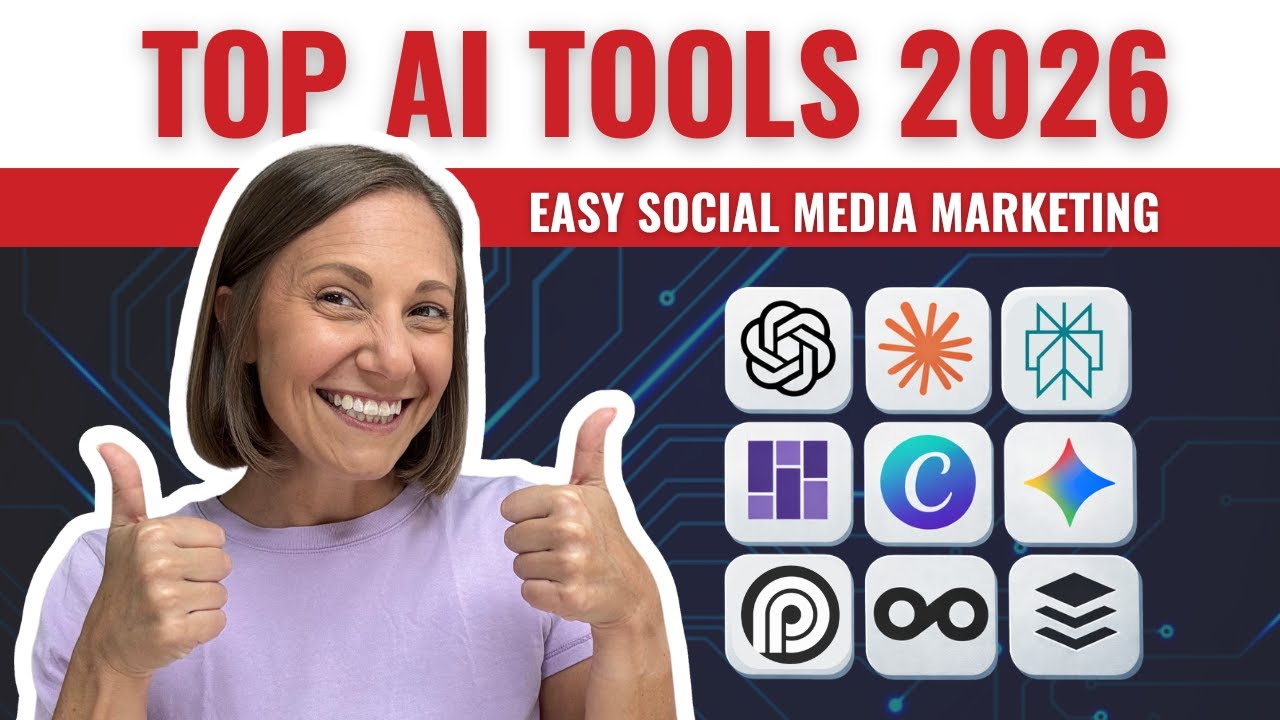 Best AI Tools for Social Media Marketing in 2026 (Beginner-Friendly AI Tools) thumbnail