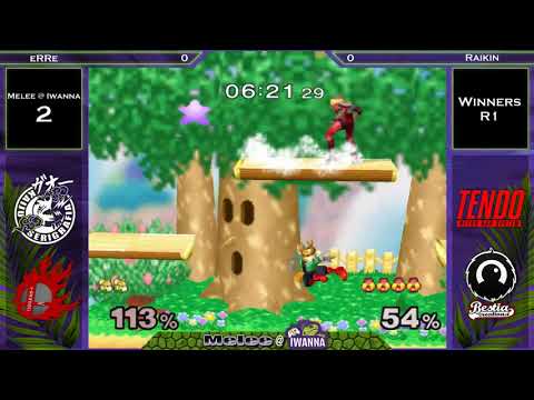 Melee @ Iwanna #2 SSBM - eRRe (Fox) vs Raikin (Sheik) - Winners R1