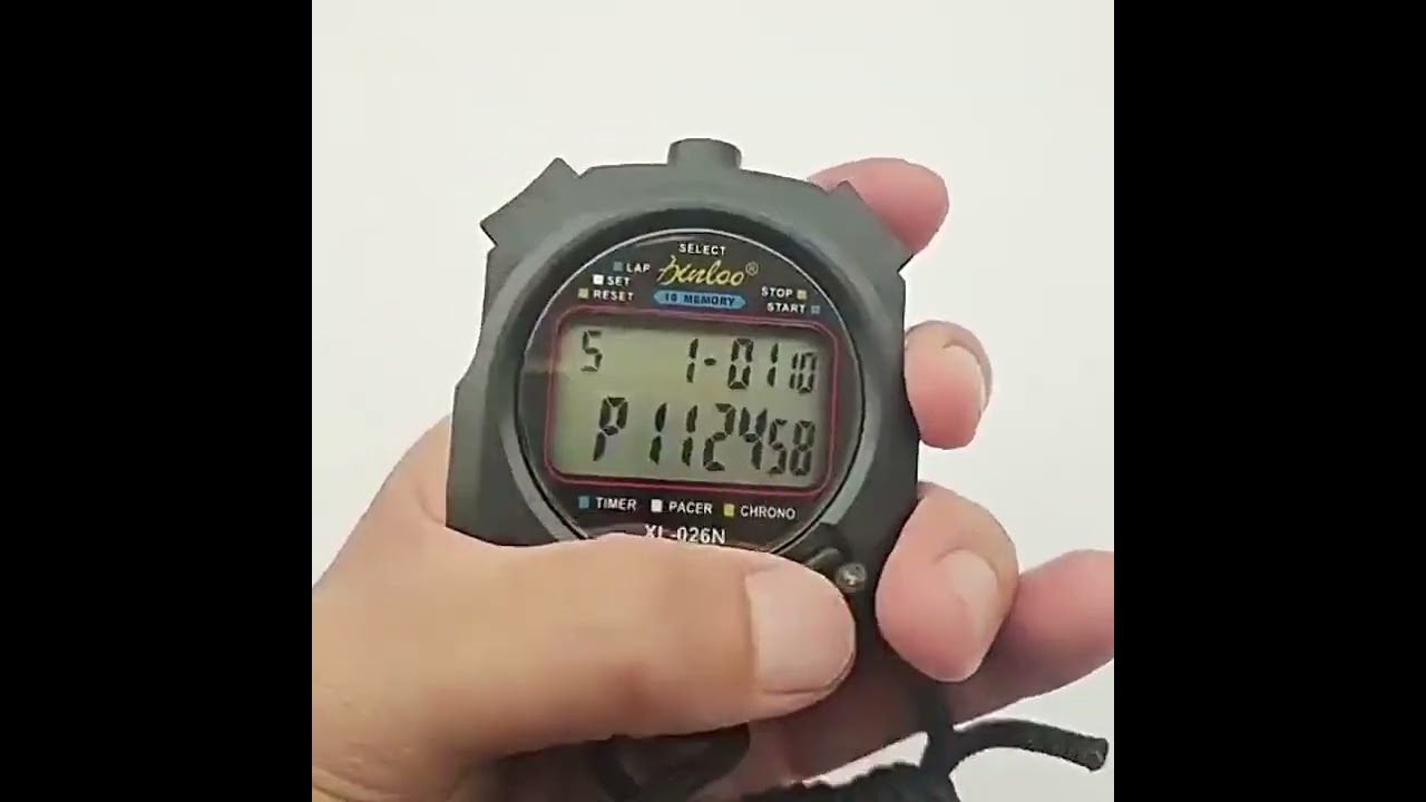Chronomètre électronique 10 mémoires à double rangée video thumbnail