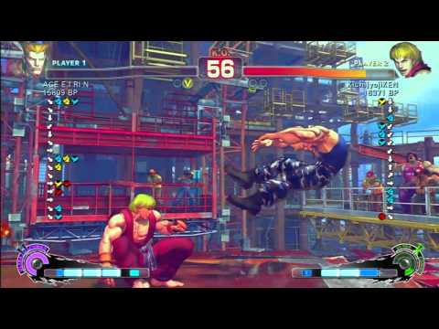 SSF4 Rank Match  ACE E I RI N (GU)  vs  KichijyojiKEN (KE)
