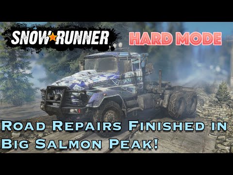 SnowRunner Hard Mode [S05E09] Finished fixing all Yukon roads plus recovered the Twinsteer
