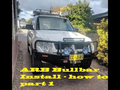 ARB commercial Bull Bar Install Pajero NT Part 1