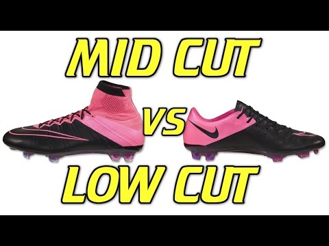 Mid-cut vs low-cut soccer cleats/football boots