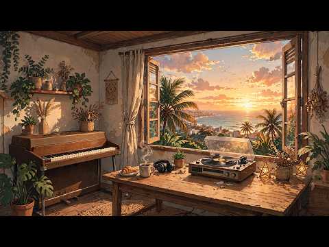 Sunset in Salvador, Bahia - Brazilian Lofi Jazz for Relaxing 🌇 1 Hour
