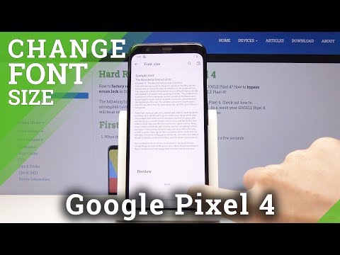 How to Change Font Size in GOOGLE Pixel 4 - Text Size