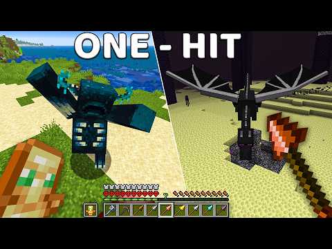 One Hitting Every Boss With Spear In Minecraft Hardcore!