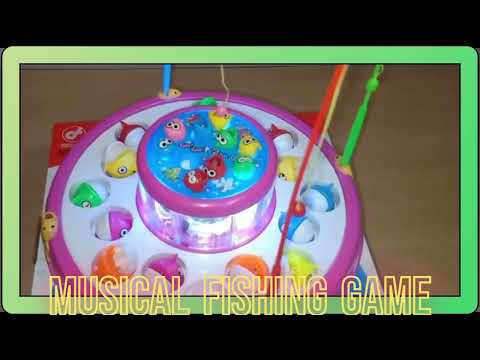 VIVID SALES Go Go Fishing Electric Rotating Magnetic Fish Catching Game  With Musical Lights For Kids Party & Fun Games Board Game - Go Go Fishing  Electric Rotating Magnetic Fish Catching Game