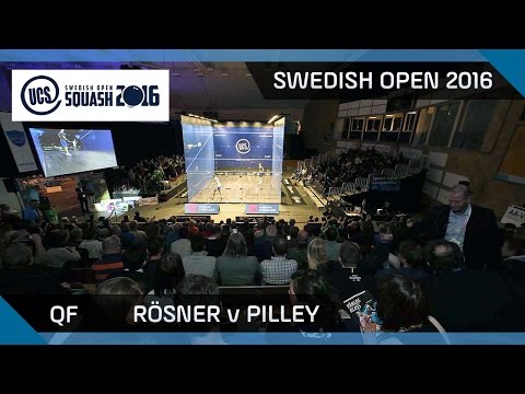 Squash: Rösner v Pilley - UCS Swedish Open 2016 - QF Highlights