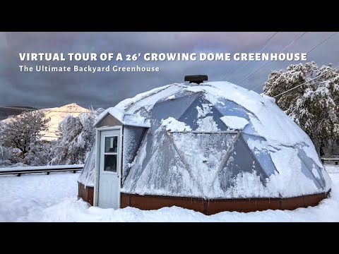 26' Growing Dome Geodesic Greenhouse Tour