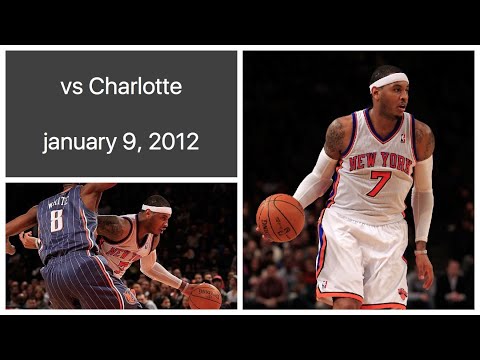 Carmelo Anthony 22 pts vs Charlotte Bobcats Highlights (january 9, 2012)