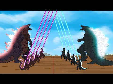 IF EVOLUTION of GODZILLA EARTH vs EVOLUTION of SHIN GODZILLA: Size Comparison / ANIMATION