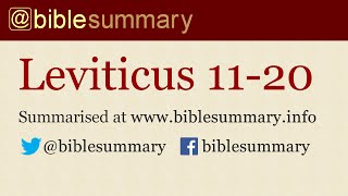 Bible Summary - Leviticus 11-20 - Laws for Purity