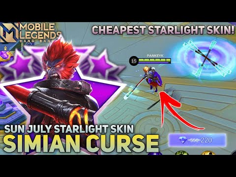 SUN "SIMIAN CURSE" STARLIGHT SKIN GAMEPLAY | JULY STARLIGHT SKIN 2021 - MOBILE LEGENDS