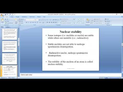 NUCLEAR CHEMISTRY LESSON 2