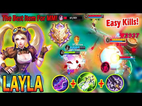 The Best item for MM in MLBB - The Most Powerful Layla Build ~ Layla High damage mlbb