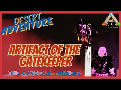 Exploring The old tunnels for The Artifact of the Gatekeeper! (ep 8) Desert Adventure! : ARK [ASE]