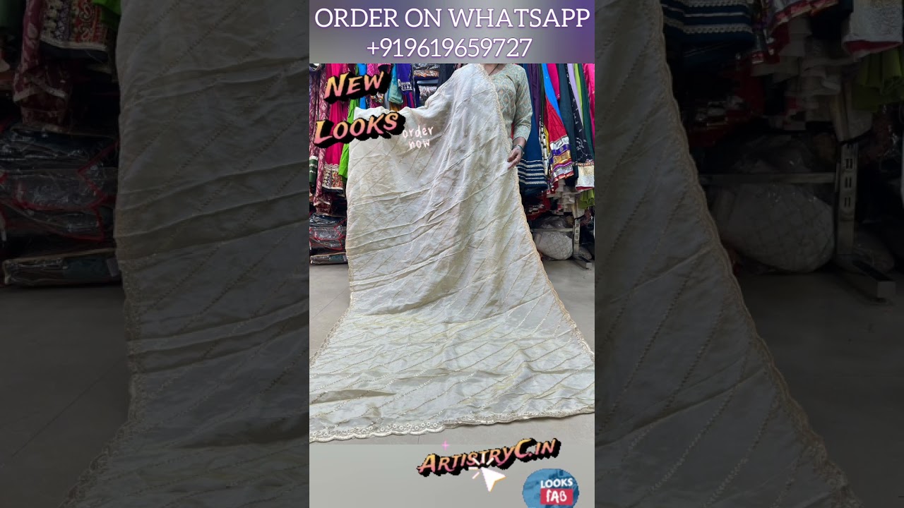 Shop Akshara Style Off White Tissue Silk Dupatta? Wedding Ready @ ₹960! Whatsapp +919619659727