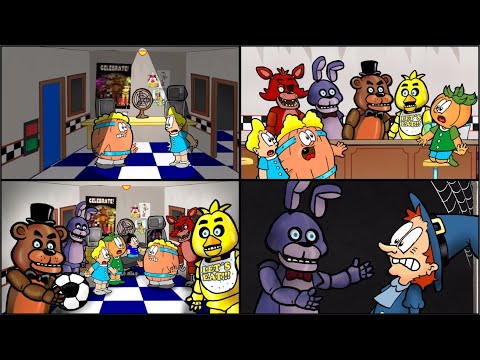 Barril, Rafa e Cabeção em Five Nights at freddy´s  COMPLETO - as 5 Noites -  FNAF 1 -