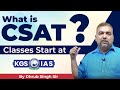 CSAT Classes Start at KGS IAS By Dhrub Singh Sir #kgsias #csat #khanglobalstudies