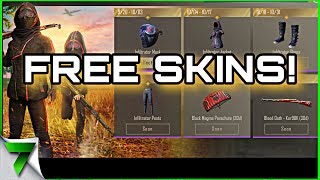NEW FREE SKINS IN PUBG MOBILE! HOW TO GET FREE SKINS PUBGM
