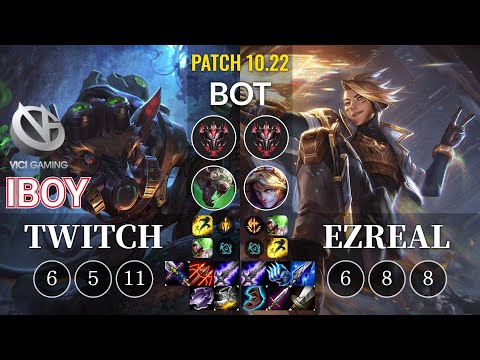 VG iBoy Twitch vs Ezreal Bot - KR Patch 10.22