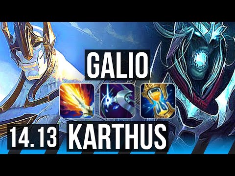 GALIO vs KARTHUS (MID) | 1100+ games, Legendary, 15/4/11, 32k DMG | VN Challenger | 14.13