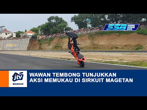 Magetan - Wawan Tembong Tunjukkan Aksi Memukau Di Sirkuit Magetan