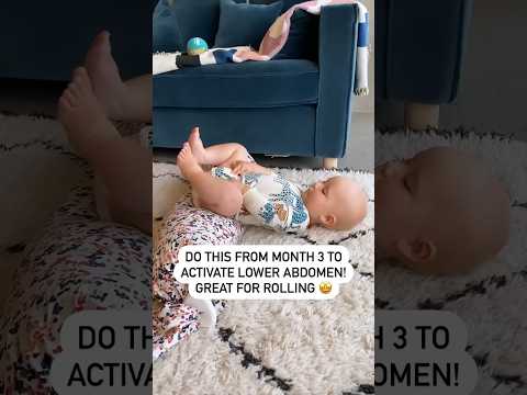 Great rolling exercise for 3+ month old babies 👶🏻
