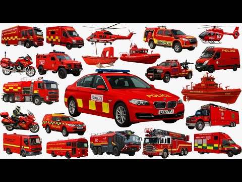Emergency Vehicles for Kids | Learn Fire Truck, Ambulance, Police Car & SWAT