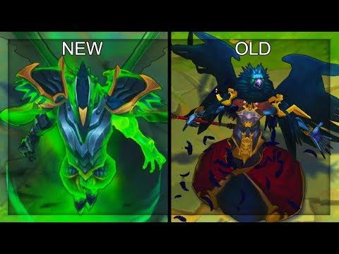 All Swain Skins NEW and OLD Texture Comparison Rework 2018 Final Update (League of Legends)