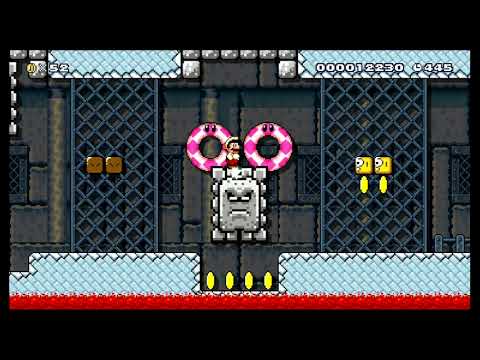 N2-4 the Thwomp Castle ドッスンのお城 by つきこ - SUPER MARIO MAKER - NO COMMENTARY 1be