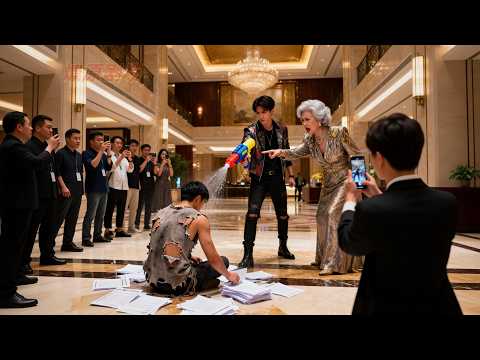 小夥當街簽合約被霸凌者呲水，跋扈老奶蠻橫無理，豈料他是首富低調生活，合約價值千億當場嚇哭老奶帶他認錯，教他們做人#霸凌者的嚴父