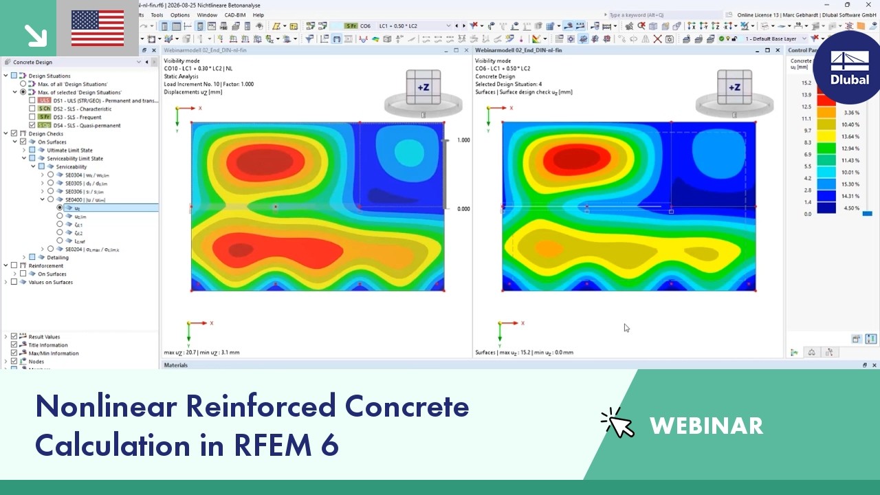Webinar | Nichtlineare Stahlbetonberechnung in RFEM 6