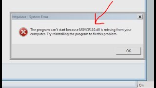 WAMP error - msvcr110.dll and msvcp110.dll is missing