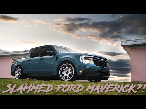 Slammed 2023 Ford Maverick // ISC Suspension